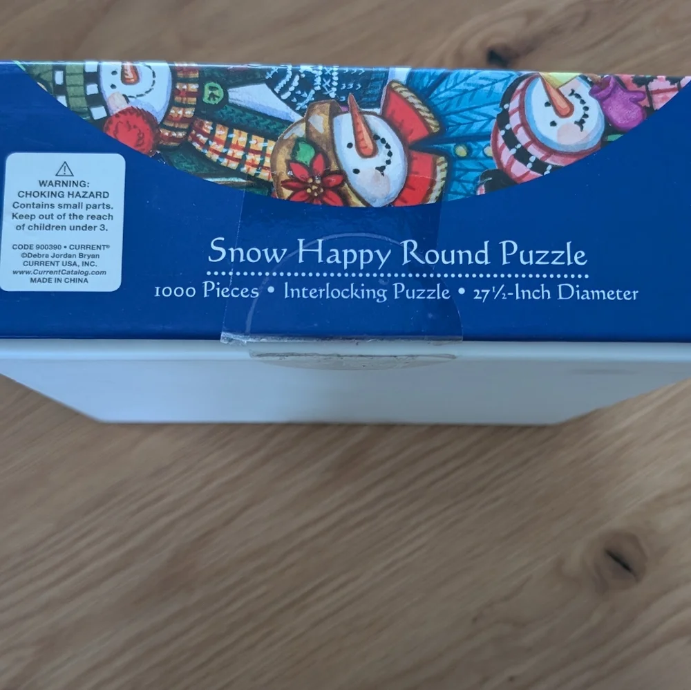 🧩3 For $25 - Current Snow Happy Round Puzzle Snowmen Multicolor 1000 Pieces - Picture 5 of 9